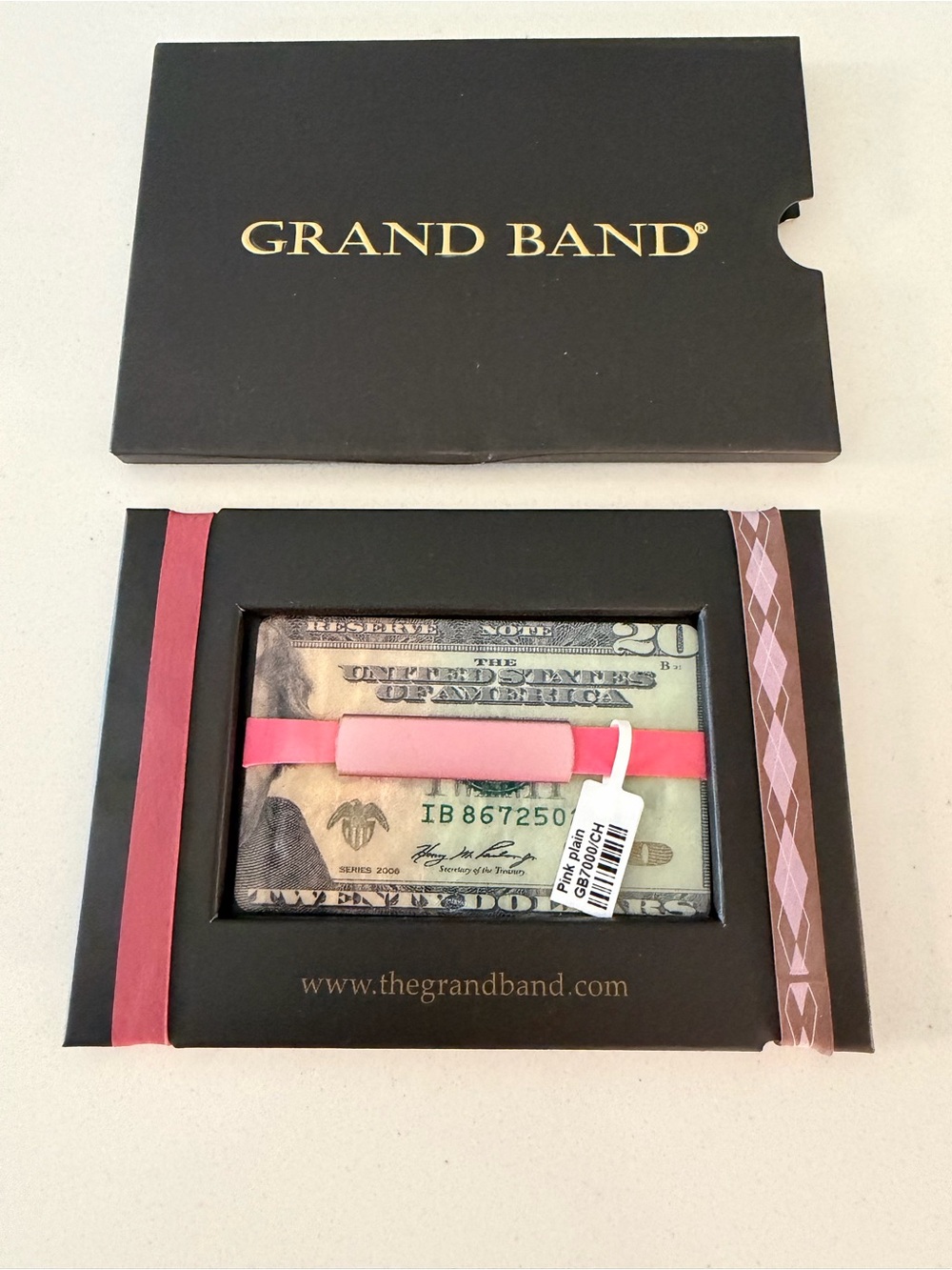 Grand Band For Women Pink Anodized Elastic Money Band - Picture 3 of 10